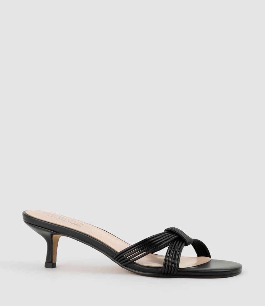 IMALI50 Gathered Knot Slide in Black