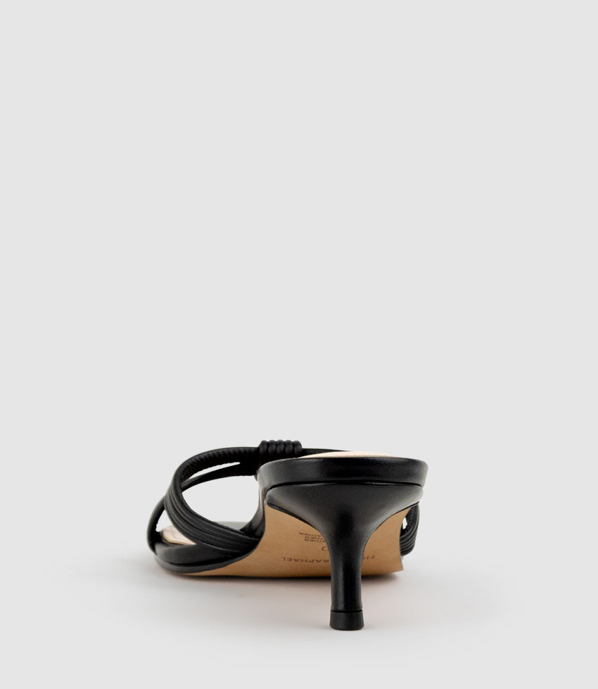 IMALI50 Gathered Knot Slide in Black