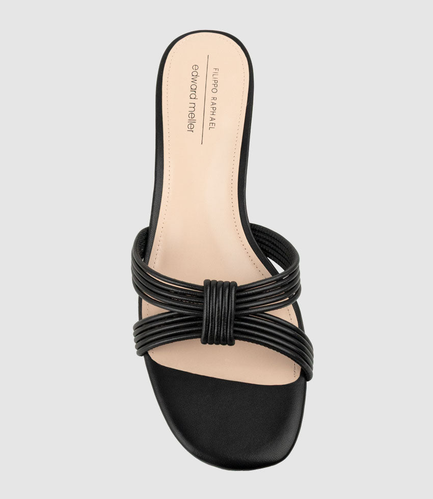 IMALI50 Gathered Knot Slide in Black