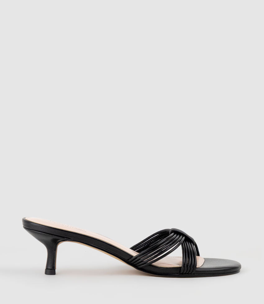 IMALI50 Gathered Knot Slide in Black