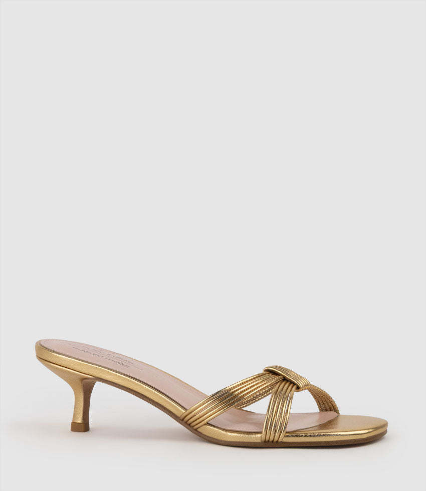 IMALI50 Gathered Knot Slide in Gold