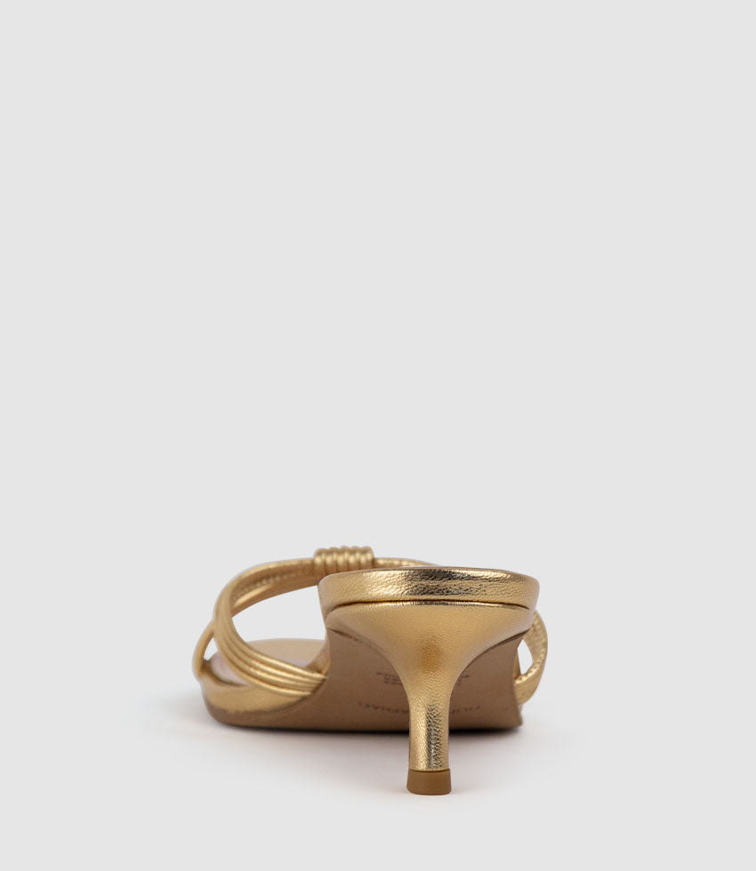 IMALI50 Gathered Knot Slide in Gold