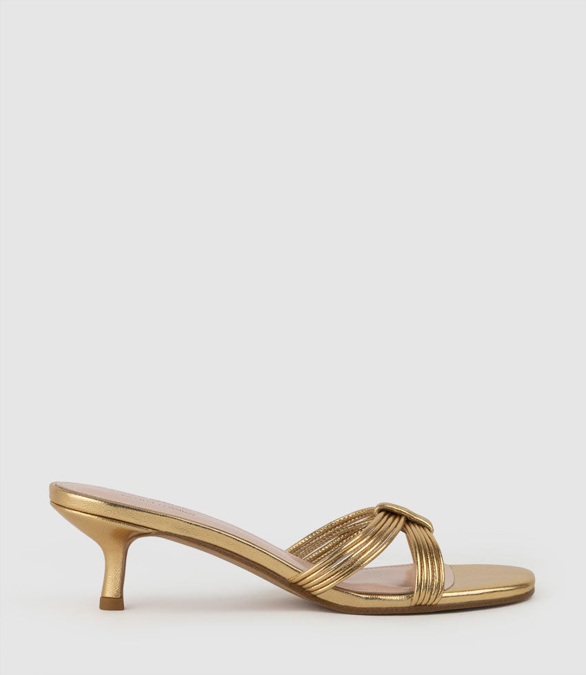 IMALI50 Gathered Knot Slide in Gold