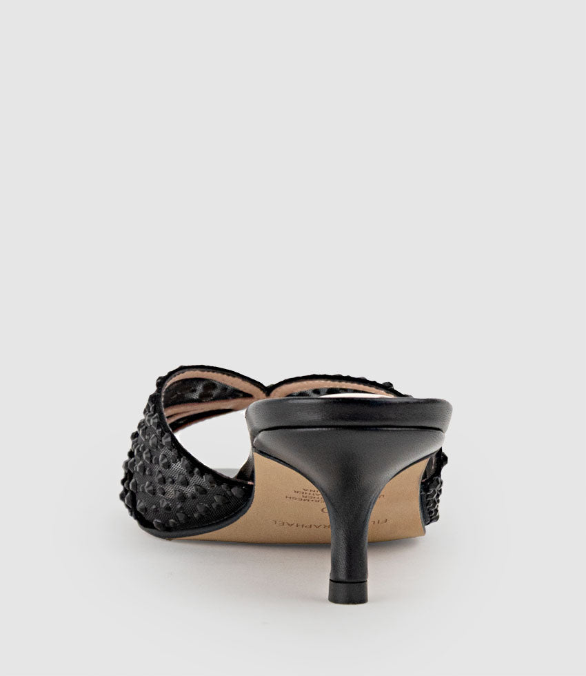 IMOGEN50 Bejewelled Slide in Black