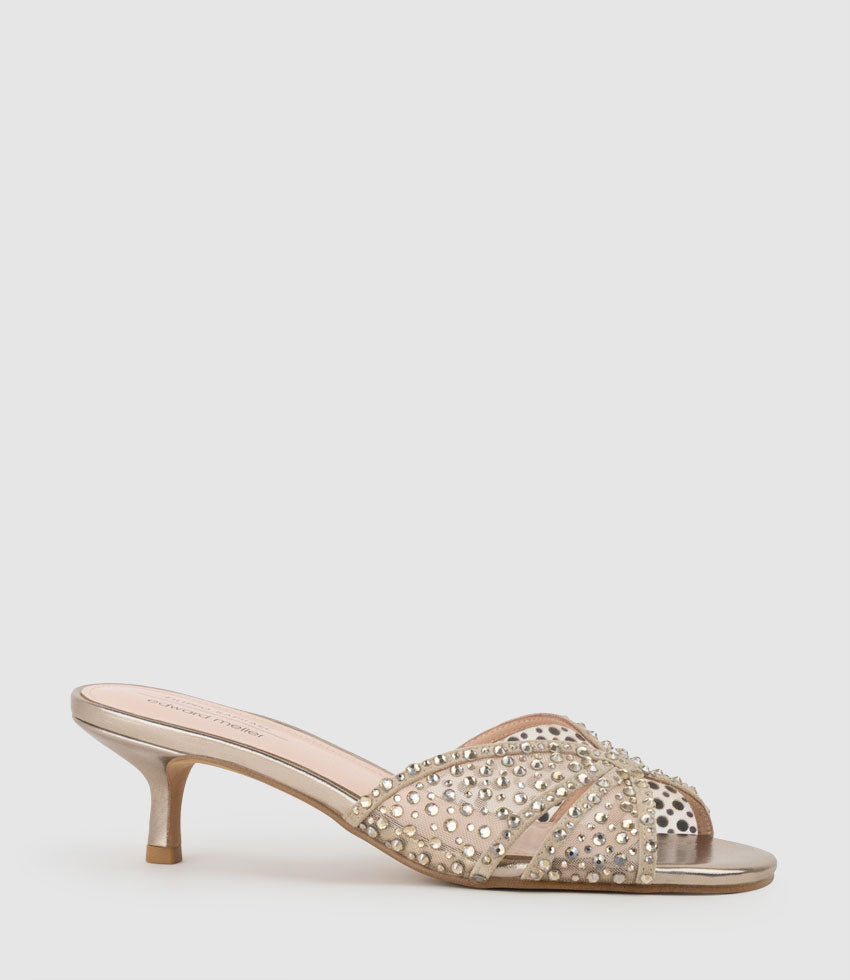 IMOGEN50 Bejewelled Slide in Rosegold