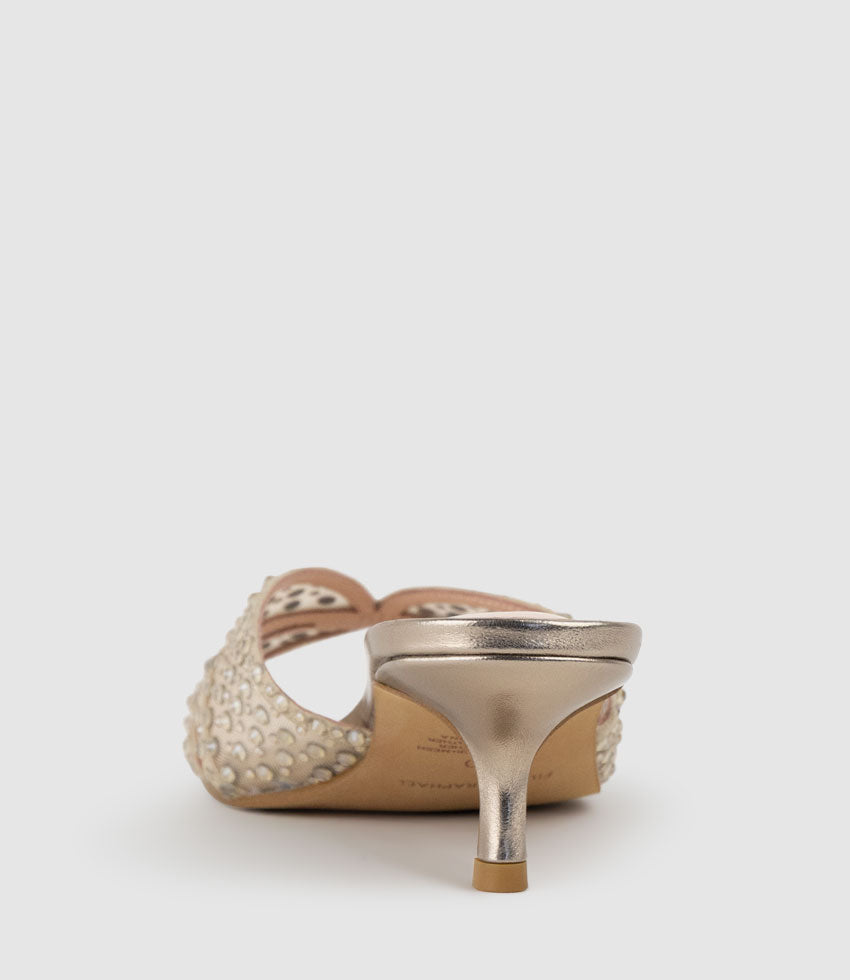 IMOGEN50 Bejewelled Slide in Rosegold