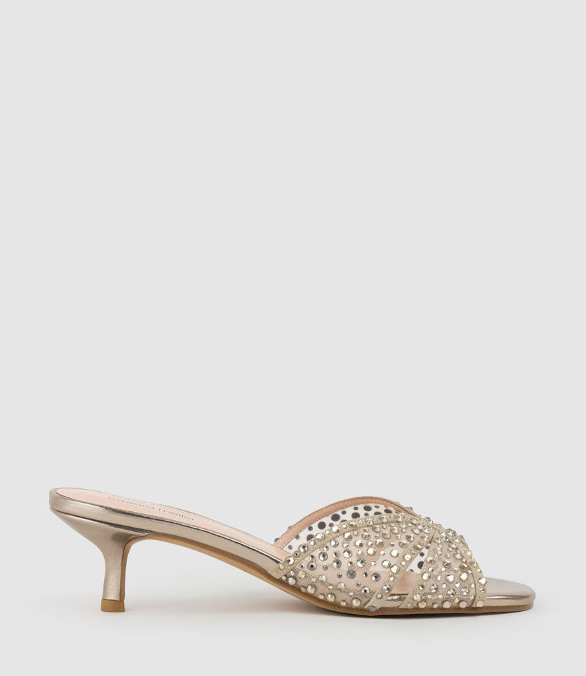 IMOGEN50 Bejewelled Slide in Rosegold