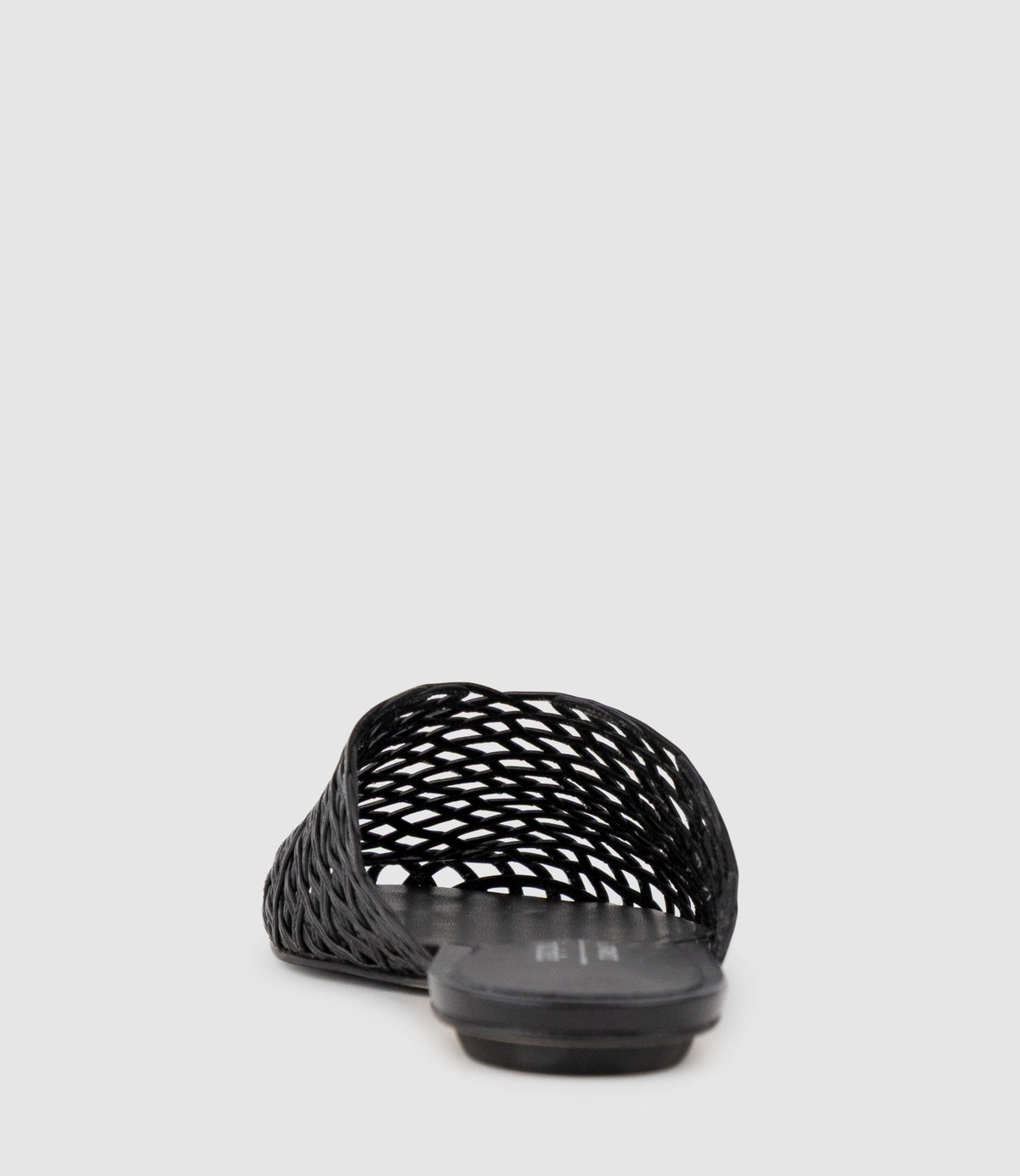 INDOLA Closed Toe Lattice Slide in Black