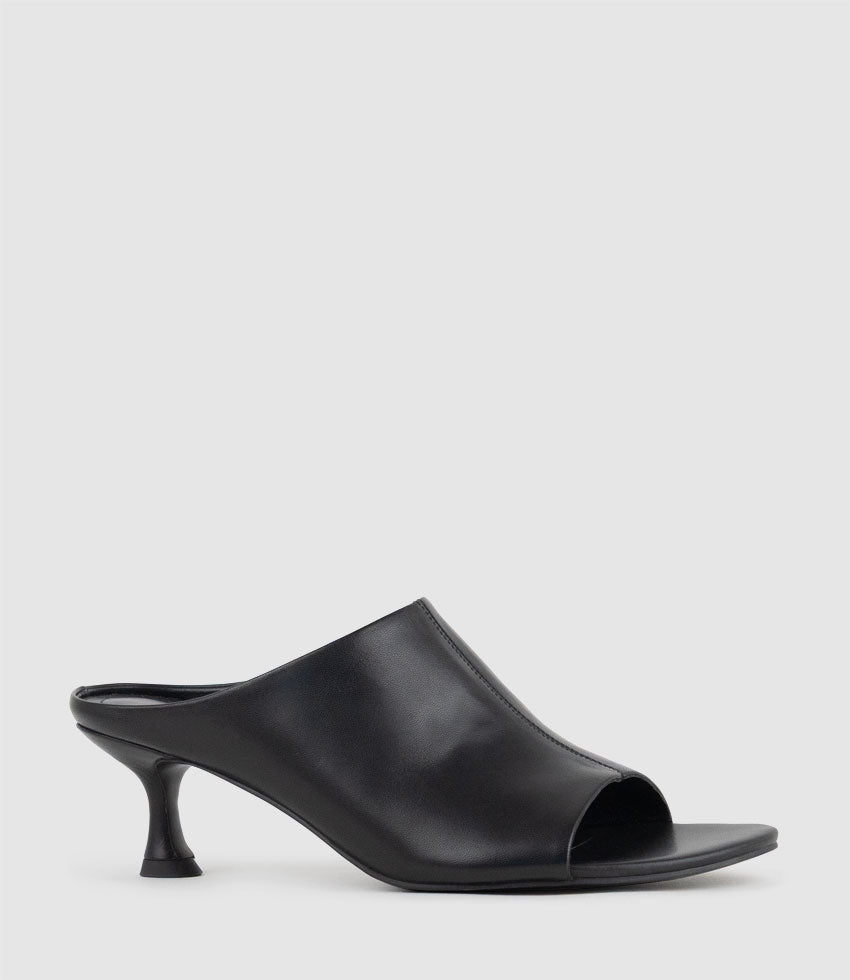 IRENA60 Heeled Mule in Black
