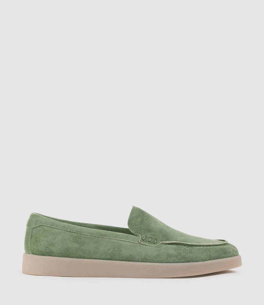 JAVA Slip On in Sage Suede - Edward Meller