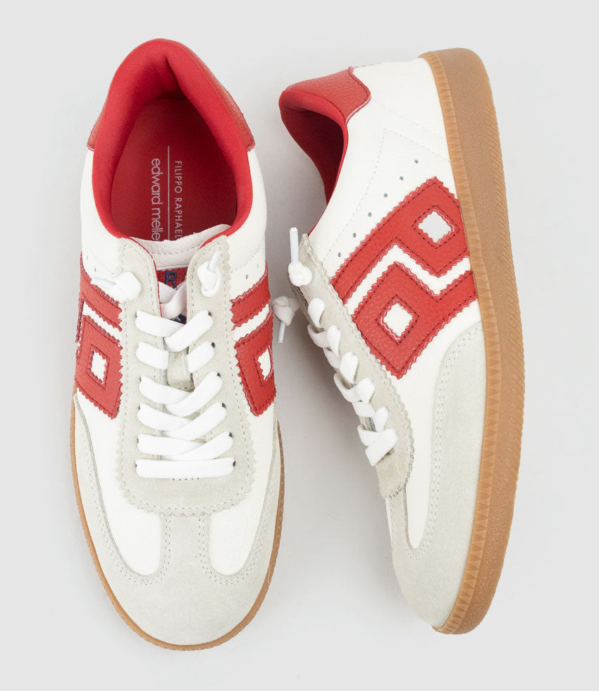 JESTER Sneaker in Red Combo - Edward Meller
