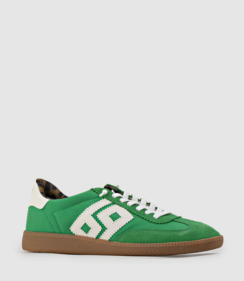 JESTER Sneaker in Solid Green Combo - Edward Meller