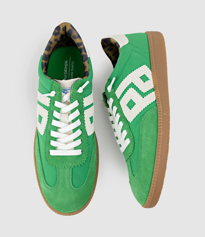 JESTER Sneaker in Solid Green Combo - Edward Meller