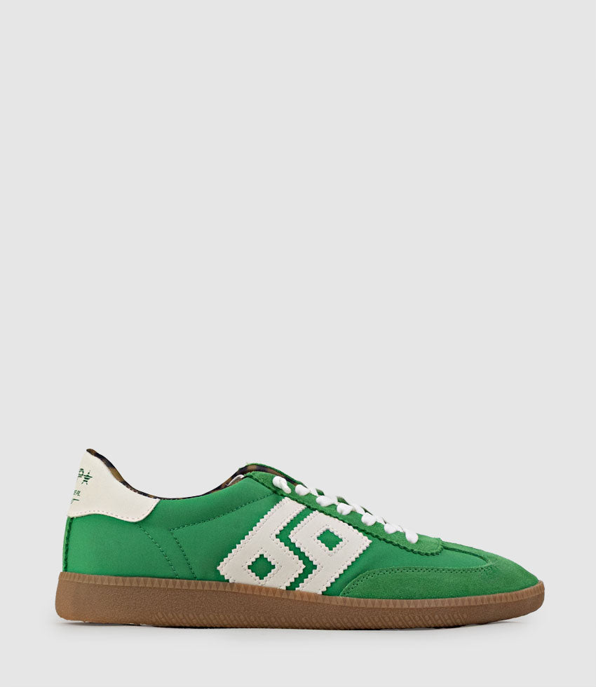 JESTER Sneaker in Solid Green Combo - Edward Meller