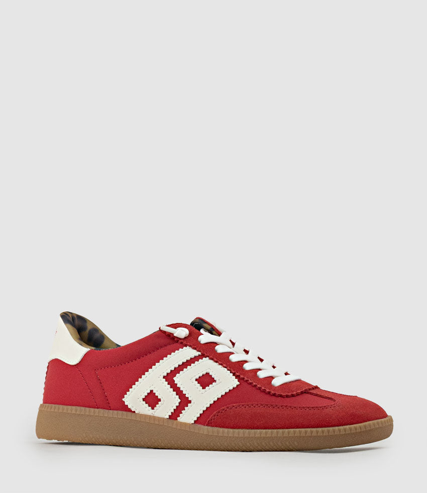 JESTER Sneaker in Solid Red Combo - Edward Meller
