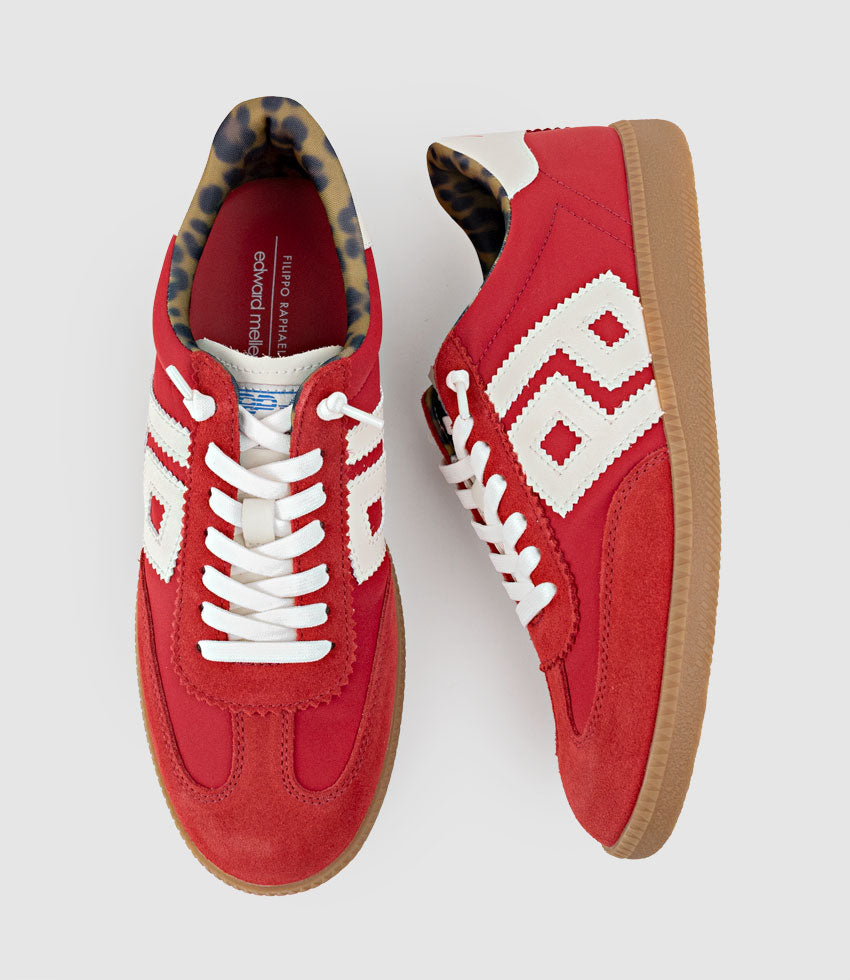 JESTER Sneaker in Solid Red Combo - Edward Meller