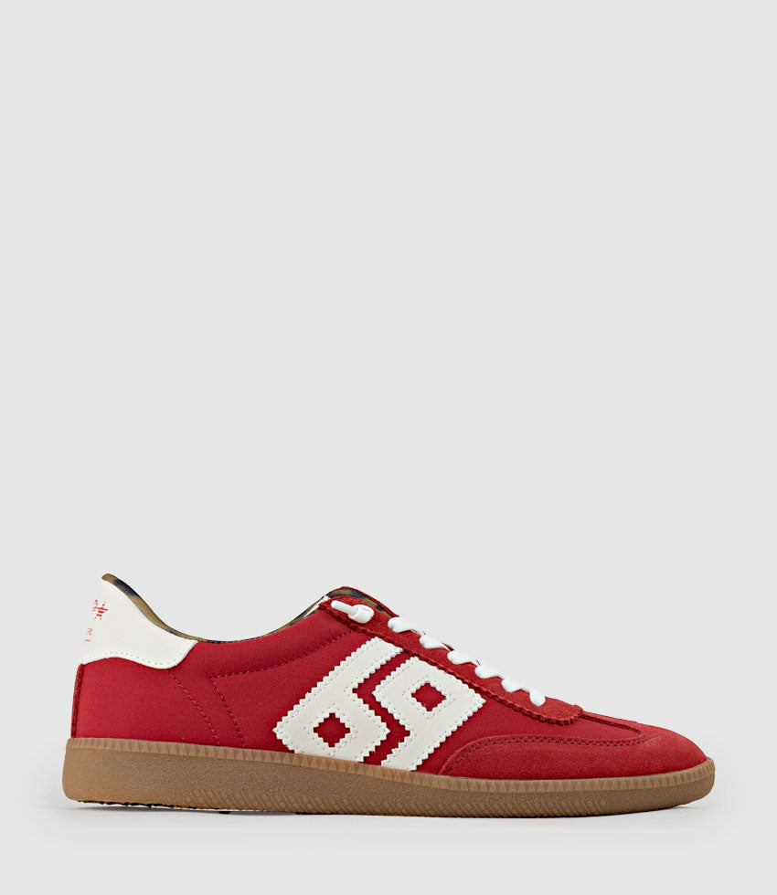 JESTER Sneaker in Solid Red Combo - Edward Meller