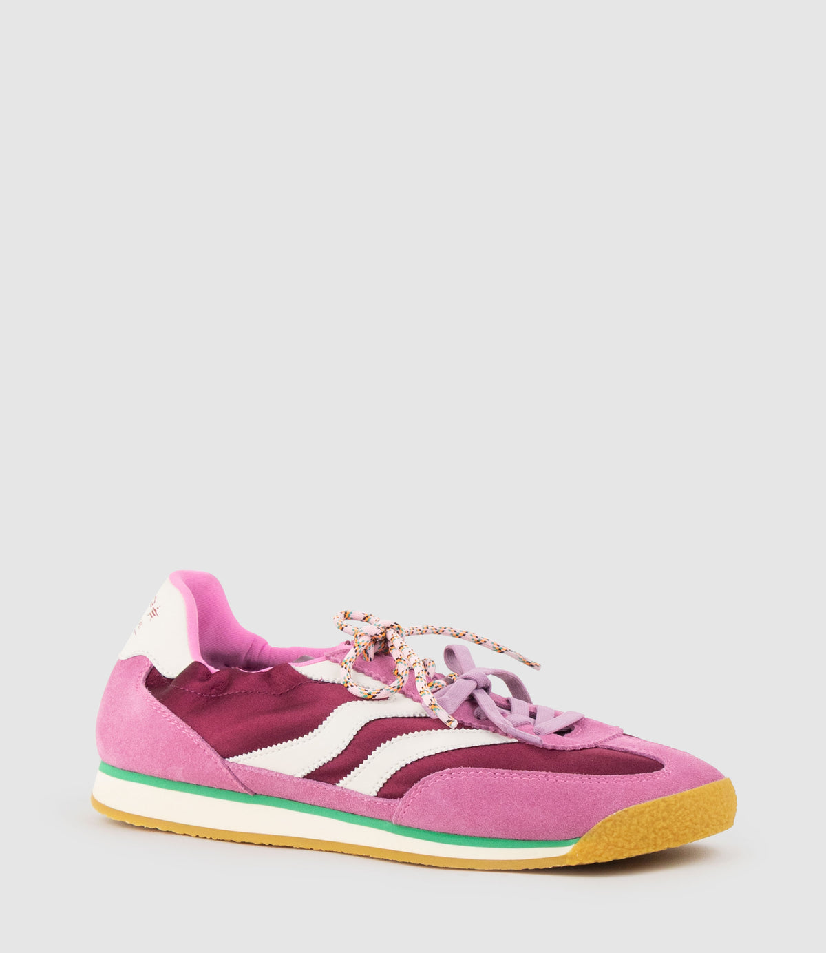 JOVIAL Elastic Sneaker in Burgandy Combo - Edward Meller