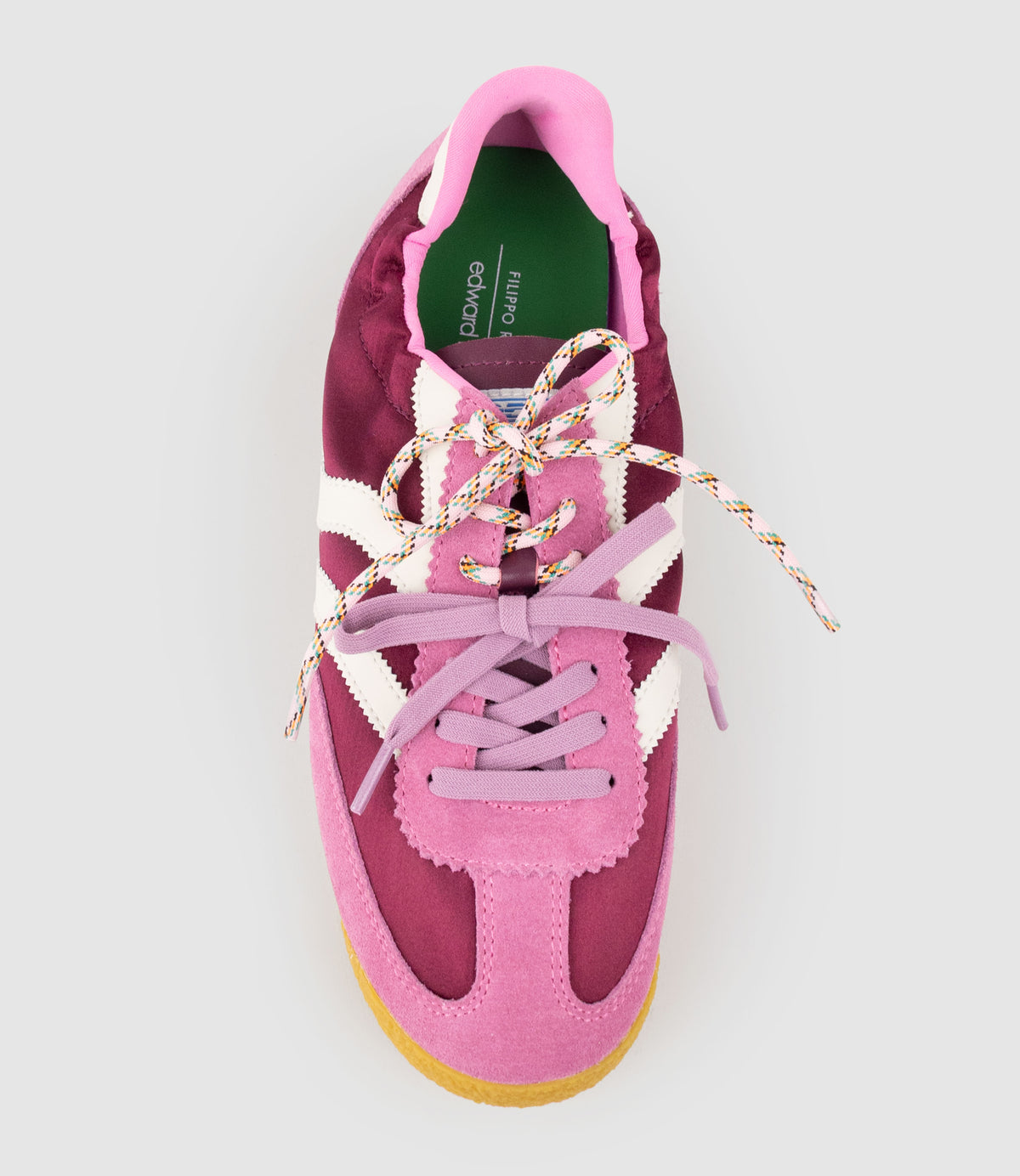 JOVIAL Elastic Sneaker in Burgandy Combo - Edward Meller