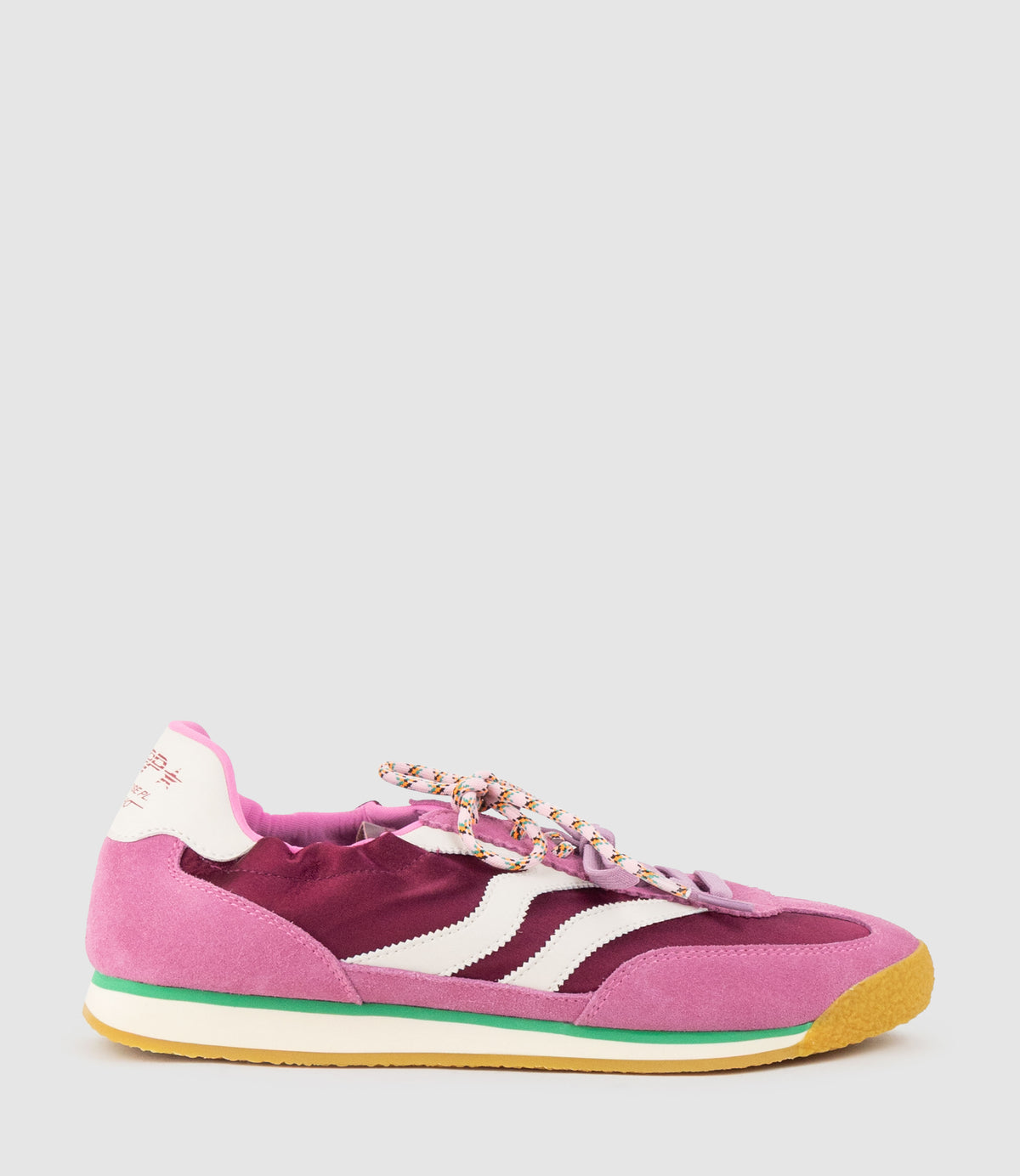 JOVIAL Elastic Sneaker in Burgandy Combo - Edward Meller