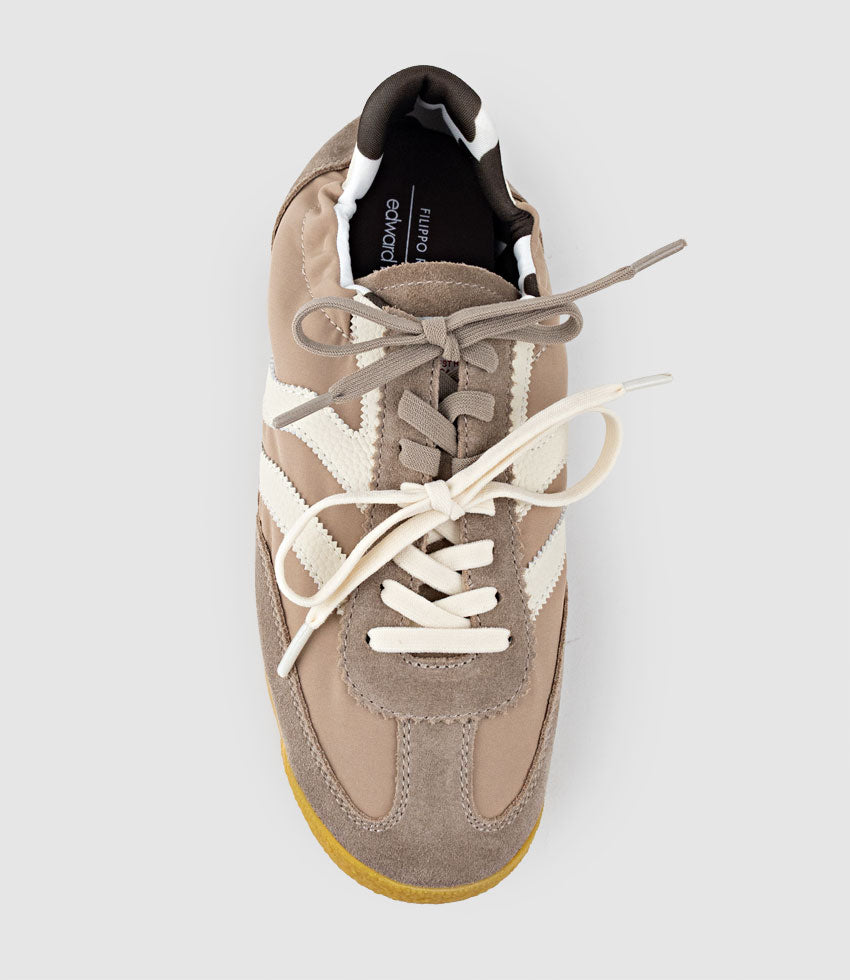 JOVIAL Elastic Sneaker in Neutral Combo