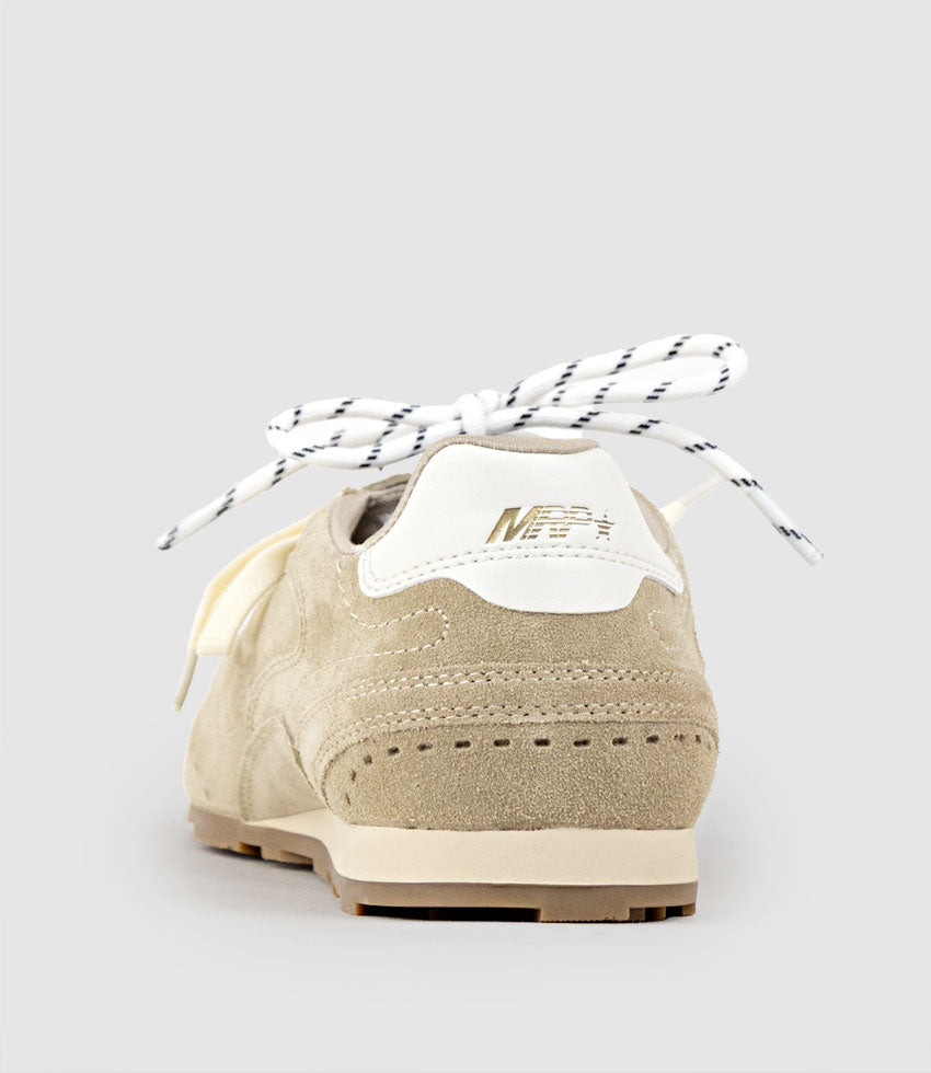 JUNO Star Charm Sneaker in Sand Suede