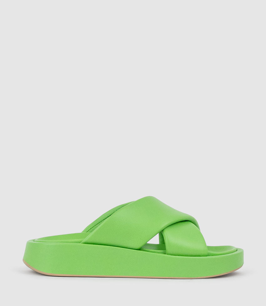 KAMIR Crossover Slide on Chunky Unit in Green - Edward Meller