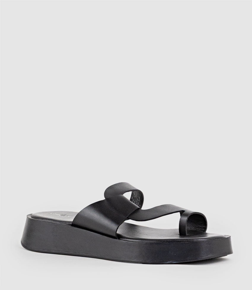 KRISS Asymmetrical Slide on Unit in Black - Edward Meller