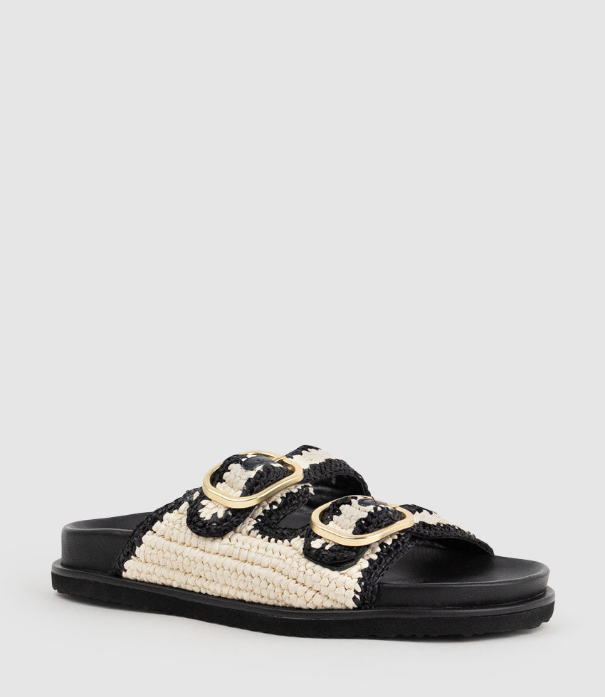 KROSS Woven Slide on Unit in Black - Edward Meller