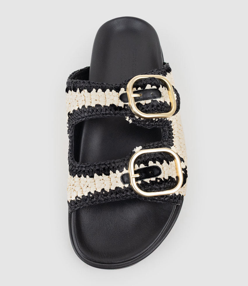 KROSS Woven Slide on Unit in Black - Edward Meller