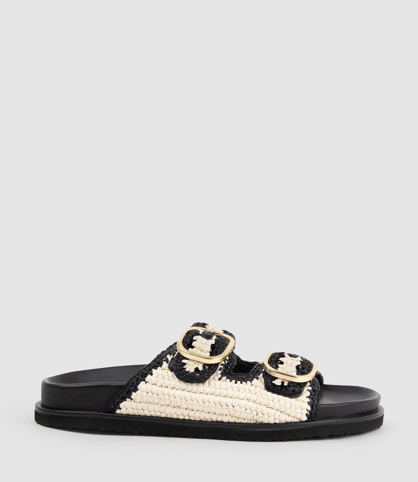 KROSS Woven Slide on Unit in Black - Edward Meller
