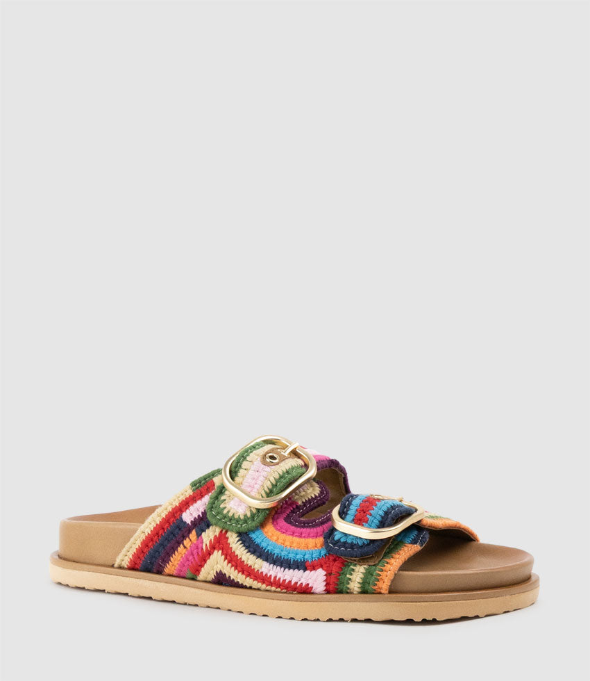 KROSS Woven Slide on Unit in Multicolour - Edward Meller