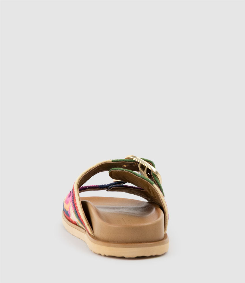 KROSS Woven Slide on Unit in Multicolour - Edward Meller