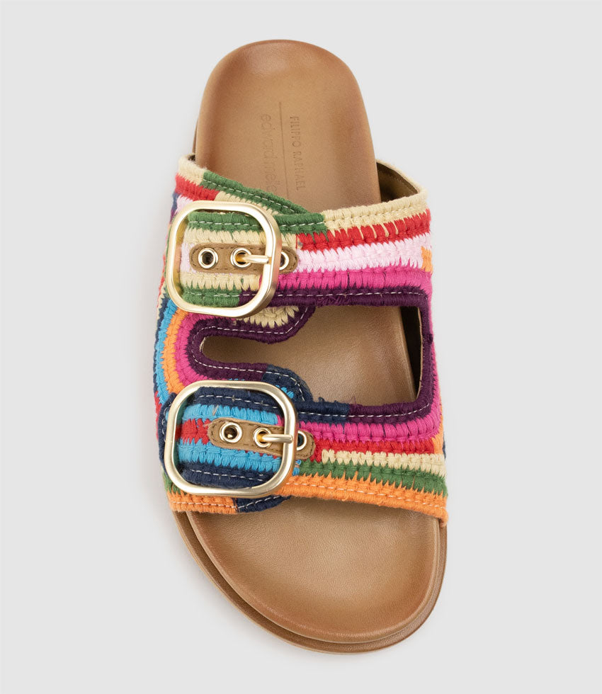 KROSS Woven Slide on Unit in Multicolour - Edward Meller