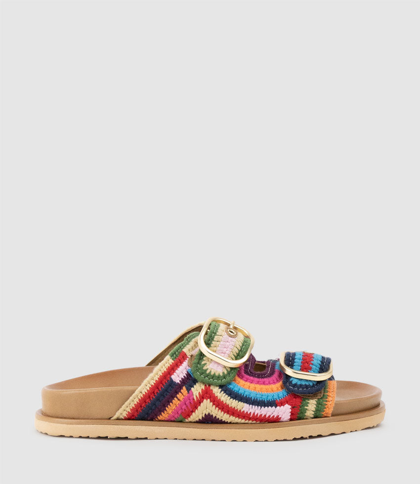 KROSS Woven Slide on Unit in Multicolour - Edward Meller