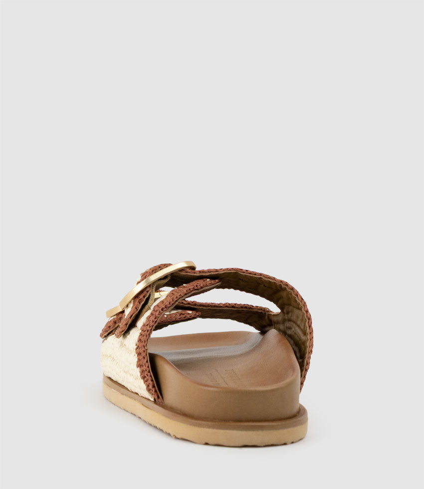 KROSS Woven Slide on Unit in Tan - Edward Meller