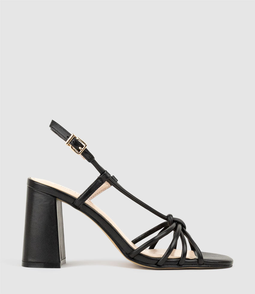 KYA85 Tubed Knot Sandal in Black - Edward Meller