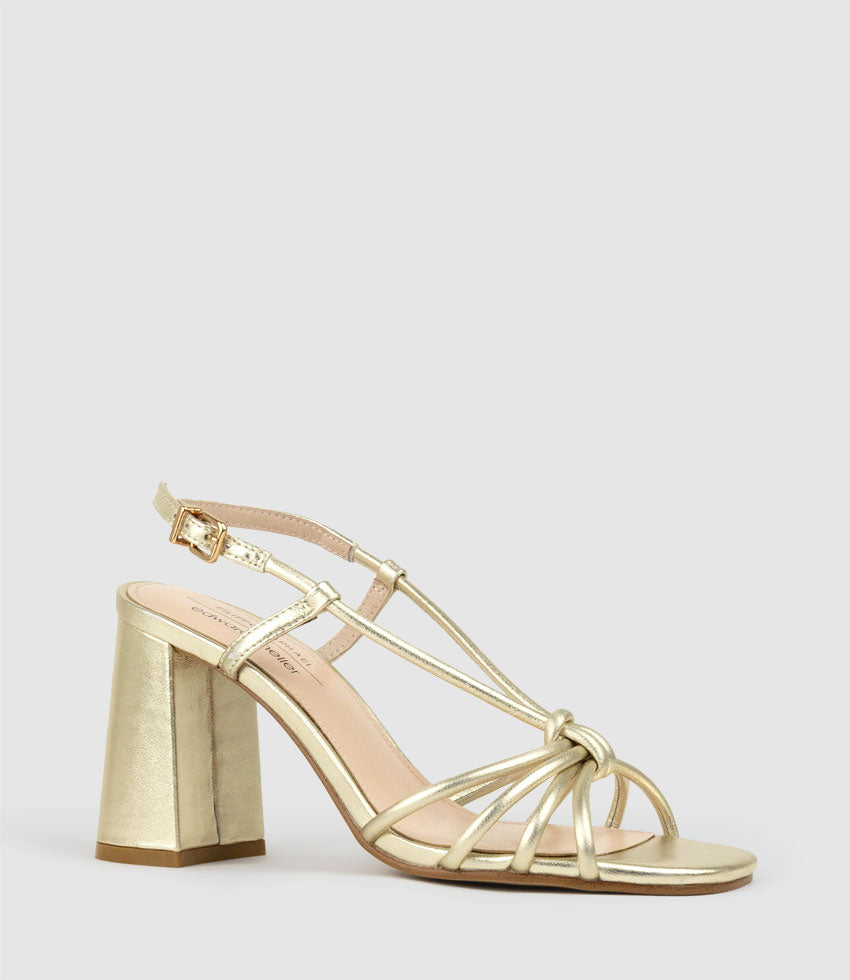 KYA85 Tubed Knot Sandal in Pale Gold - Edward Meller
