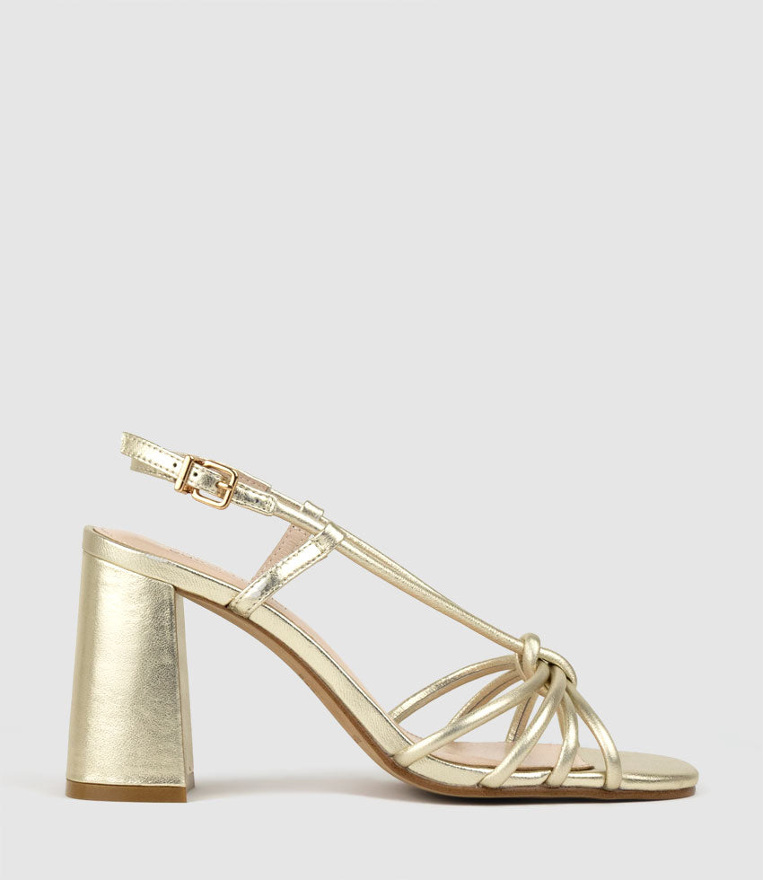 KYA85 Tubed Knot Sandal in Pale Gold - Edward Meller