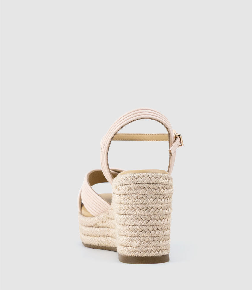 LASSO80 Tubed Strap Espadrille in Shell - Edward Meller