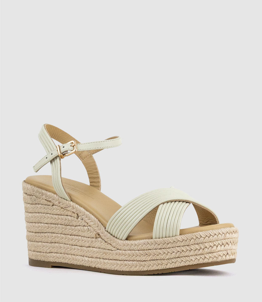 LASSO80 Tubed Strap Espadrille in Offwhite - Edward Meller