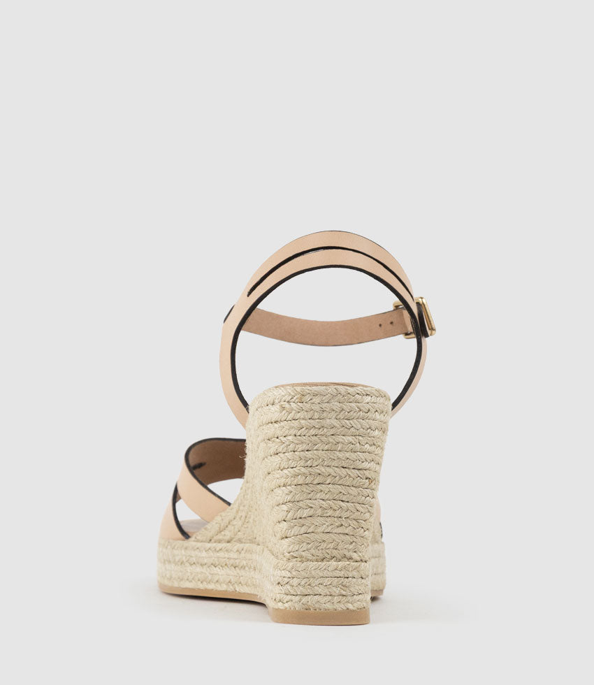 MAHALIA Open Toe Sandal Espadrille in Dune - Edward Meller