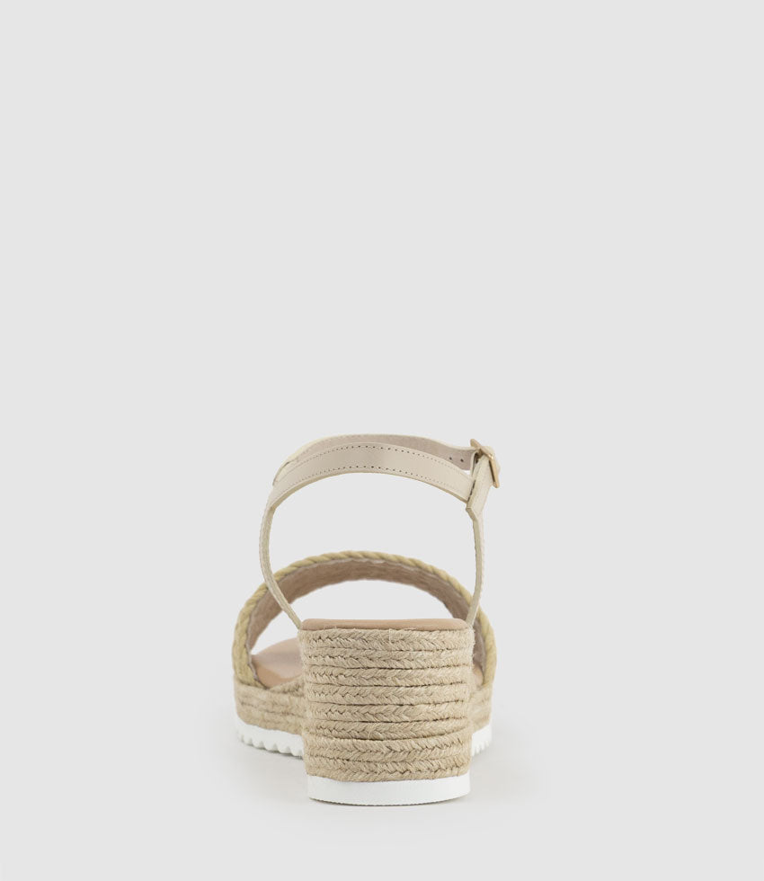 MARTINA Woven Front Espadrille in Natural - Edward Meller
