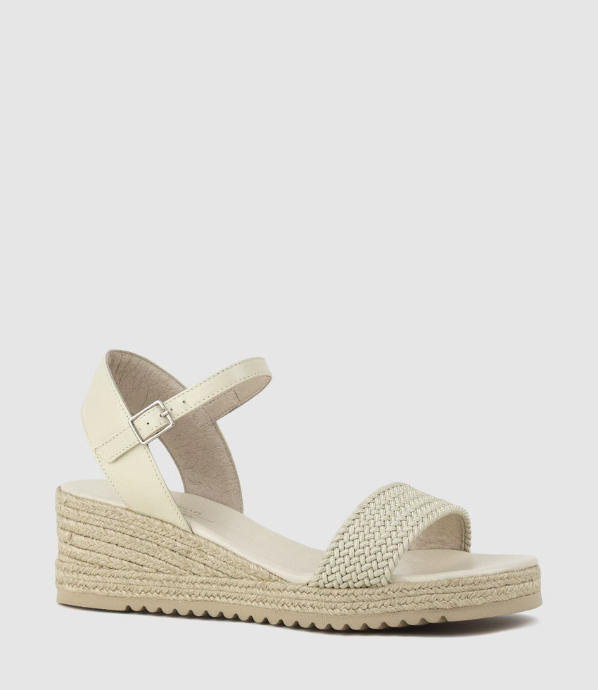 MERRIN Single Strap Low Espadrille in Natural - Edward Meller
