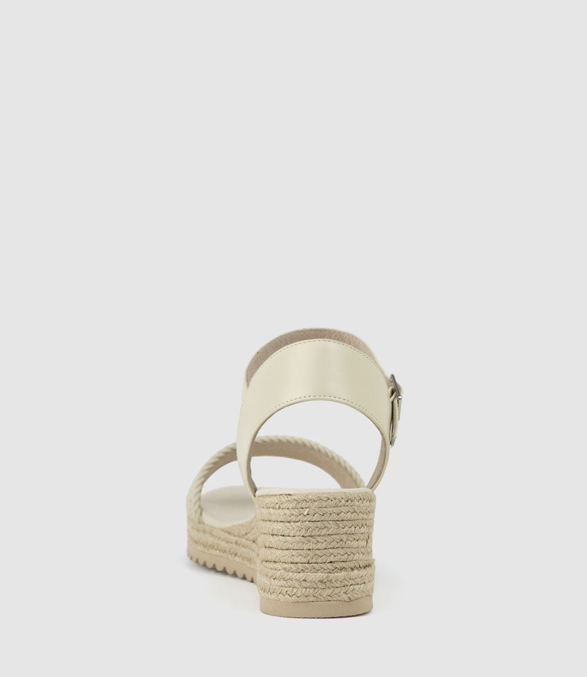 MERRIN Single Strap Low Espadrille in Natural - Edward Meller