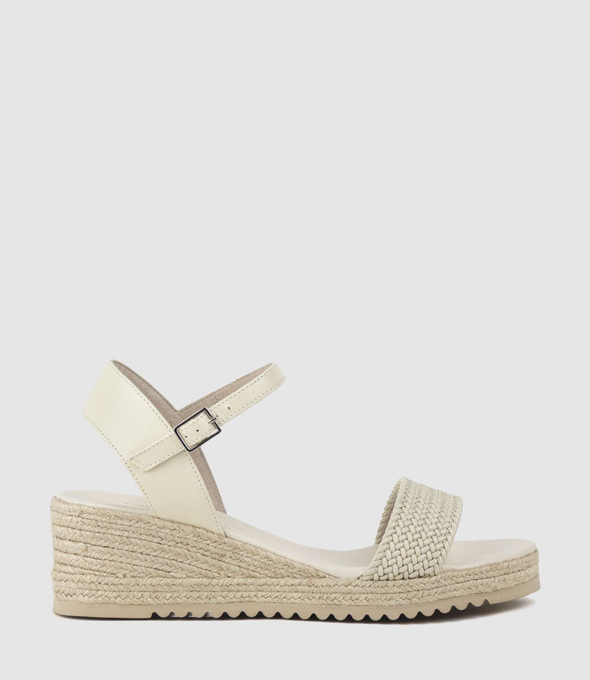 MERRIN Single Strap Low Espadrille in Natural - Edward Meller