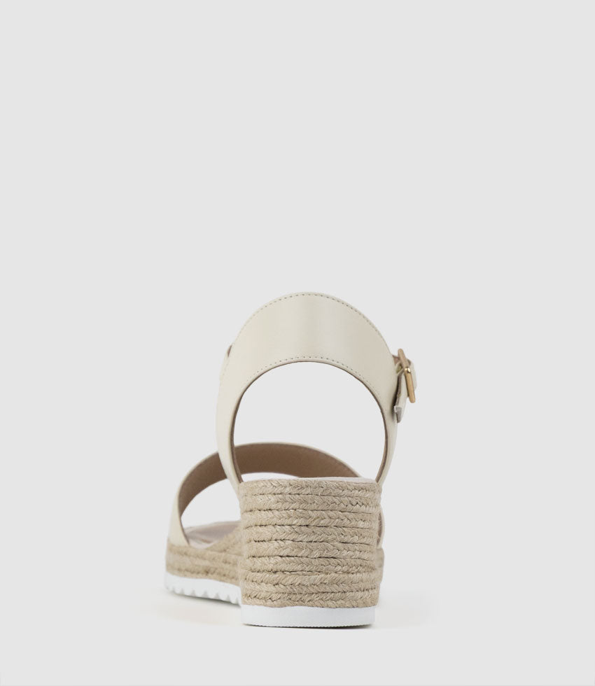 MINERA Single Strap Low Espadrille in Offwhite - Edward Meller