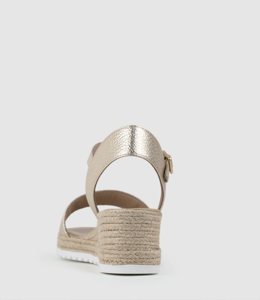 MINERA Single Strap Low Espadrille in Platino - Edward Meller