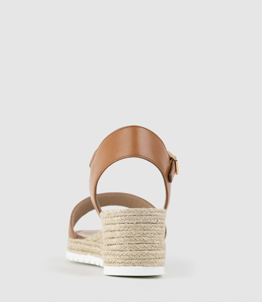 MINERA Single Strap Low Espadrille in Tan - Edward Meller