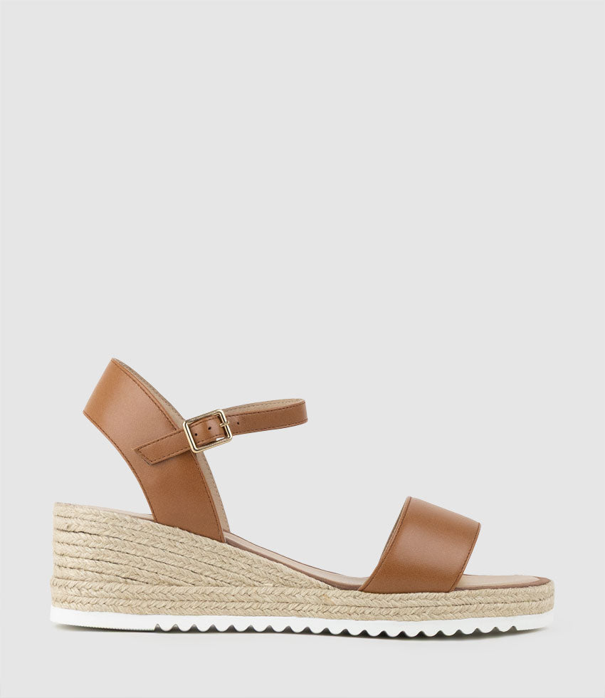 MINERA Single Strap Low Espadrille in Tan - Edward Meller